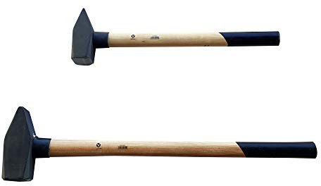 Schlosserhammer Hammer Vorschlaghammer Hickorystiel 2 tlg Set 3kg/5kg je 1 Stück
