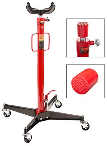 Getriebeheber 500KG Motorheber hydraulik | Arbeitshöhe: 112cm - 188cm | stufenlos regulierbar | 4 kugelgelagerte Lenkrollen | Spannweite 33cm | hydraulisch + Rund Adapter