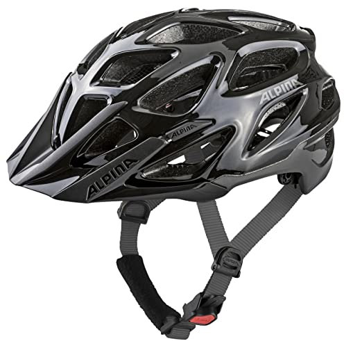 Alpina Sports Unisex – Erwachsene Thunder 3.0 Fahrradhelm, black-anthracite gloss, 57-62 EU