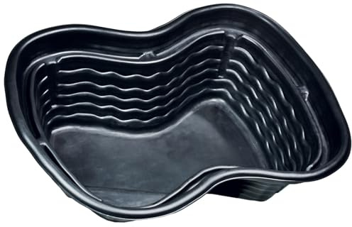 Giordanoshop Laghetto Artificiale Termoformato in PE 124x90x58 cm 250 Litri Nero