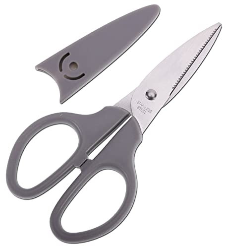 YOUGUOM Tijeras multiusos de 6 pulgadas, tijeras básicas afiladas de acero inoxidable para oficina, hogar, cocina, escuela, suministros de manualidades con cubierta protectora, agarre cómodo, color