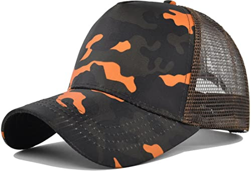 Yixda Snapback Unisex Trucker Cap Herren Damen Verstellbar Mesh Baseballmütze Sport Kappe