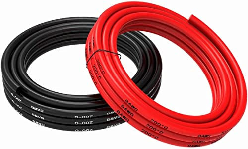 YUNIQUE GREEN-CLEAN-POWER - Cavo Silicone 8 AWG, 2.5 Metri Rosso, 2.5 Metri Nero Flessibile | Alta Resistenza Temp -60°C +200°C | Tensione 600V, Rame, per Progetti Elettronici, RC