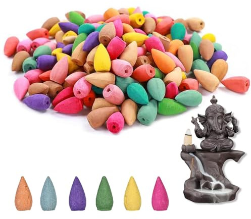 Encens Senteur, Cônes d'Encens à Refoulement, Cônes d'Encens à Reflux,Parfum Reflux, 30Pcs Brûle Flaveur Fontaine a Encens Cascade Fontaine Encens Encens Naturel Fontaine a Fumee Tibétain Bullet