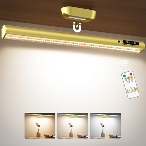 Moslumin Lampara LED Escritorio 4000mAh, Flexo LED Escritorio Sin Cable con Mando a Distancia
