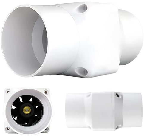 YHYYU Ventilatore tubolare da 2, piccolo ventilatore di scarico, per ufficio, bagno, WC, cucina, serra, diametro 50 mm, 36 m³/h