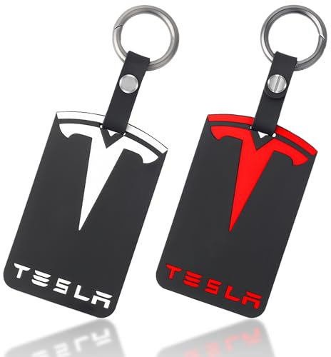 SPORWAY Schlüsselanhänger für Tesla: Kartenhülle für Tesla Model 3 Modell Y, Anti-Fall Verschleißfest Silikon Schlüsselanhänger Schutz, Schwarz Tesla Kartenhülle für Model 3 Modell Y Taste Zubehör