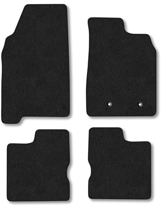 Dacia Duster (2018+) [With Passanger Drawer] Car Mats Accessories Tailored Fit Carpet Floor Mats Non Slip Black Trim Full Compatible Accessory Front Rear Set Anti Slip Granulated Backing Clips