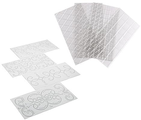 Cabilock 8St Kuchen druck backformen backform stollen Hochzeitstorte Schablone Cookie-Fondant Cupcakes hochzeitsdeko transparente Tortenschablonen transparente Tortenvorlagen Geprägt Fudge