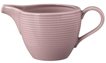Seltmann Weiden Beat Color Glaze Milchkännchen, 290 ml, Gießer mit Rillen-Relief, Sahnekännchen aus Porzellan, Altrosa