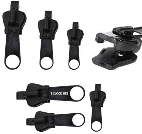 6 PCS/Set Zipper Repair Kit Ersatz Zip Slider Zähne Rescue Reißverschlüsse, Dort Größe als Detail,Es hat 3 größen.