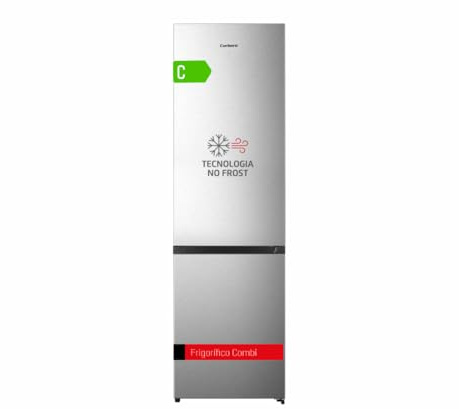 Corberó - Frigorífico Combi | CCM200834NFX | 336L | 57,9x59,5x202 | No Frost | Inverter | Luz LED | Fresh Box | Crisper | Balcones Ajustables | Estantes de Cristal | Huevera | 35 Db | Inox