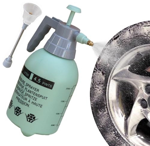 Botella pulverizadora a presión | Pulverizador de jardín presurizado de mano de 2 L para césped | Pulverizador de agua para plantas, de mano con poste de extensión para limpiar el césped del jardín