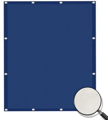 Toldo rectangular impermeable azul marino de 210 x 270 cm, hecho a medida para patios, techos y fiestas, 98% de bloqueo y tela duradera, parasol para exteriores para una protección superior