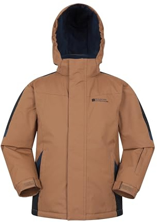 Mountain Warehouse Raptor Kinder Skijacke Mädchen & Jungen | Bequeme, schneefeste Winterjacke mit Fleecefutter, Kapuze, mehreren Taschen & verstellbaren Bündchen – fürs Snowboarden