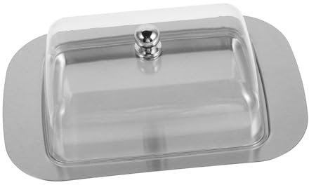 VERDANVERSE Stainless Steel Cheese Box Butter Dish Lid Butter Storage Holder Easy Clean