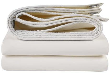 Bâche en PVC imperméable et robuste - 3 x 6 m et 4 x 4 m - Blanche - Bâche épaisse et durable pour camping, serre, tente, taille finie 2 x 3 m