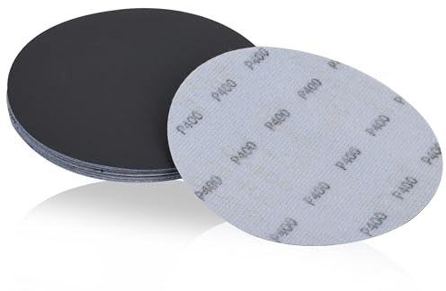 150mm Discos de Lija 400 Granos, 18 Piezas Papel de Lija, 6 inch Disco Abrasivo para Lijadora Orbital o Excéntrica