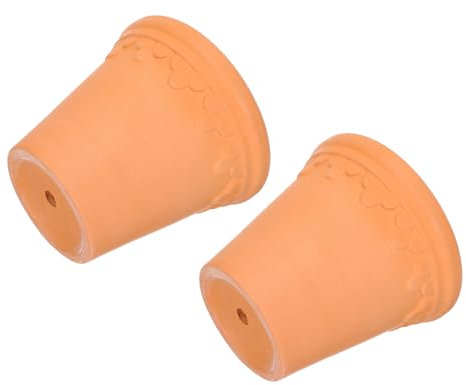 TOYANDONA 2piezas Palangana De Roja Maceta De Barro Orificio De Drenaje para Jardín y Plantas Terraza