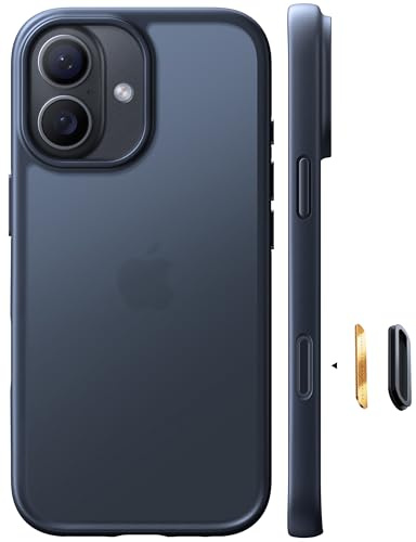 TORRAS Guardian für iPhone 17 Hülle Militärschutz, Matt Schwarz | 360°-Airbagschutz, stoßfest & kratzfest, samtweiche Haptik, Kameraknopf-Schutz und matte Handyhülle für iPhone 17 Case