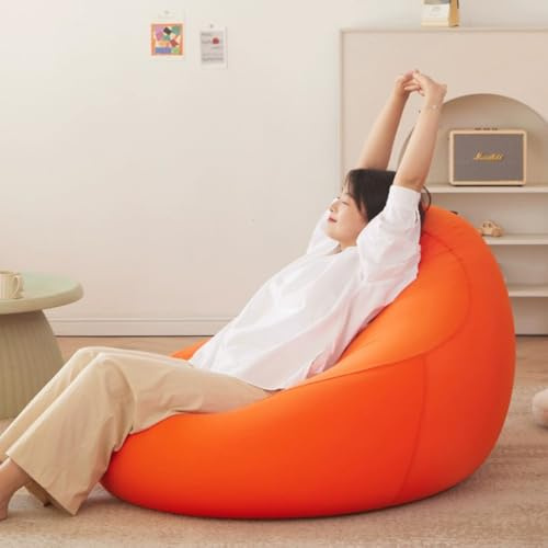 MOTTK Fodera per poltrona sacco per riporre animali di peluche (senza imbottitura), copertura per pouf piccola/grande, in tessuto elasticizzato ultra morbido lavabile, organizer per giocattoli di