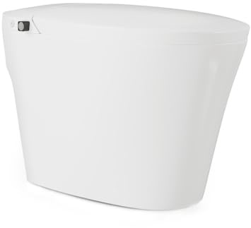 Swiss Madison Hugo H Power Flush Tankless Toilet 7 Back Outlet 1 GPF Non-Electric Toilet with Integrated Tank and Manual Bidet in Glossy White