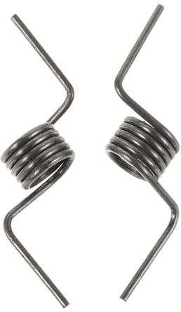 HAKIDZEL Resorte de Torsión para Puerta de Refrigerador, 2 Piezas | Acero para Muelle, 2 Bobinas, Color Plata, Instalación Sencilla, Elasticidad Estable