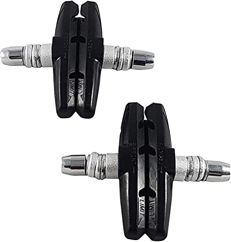 CZ Store® V-Brake Bromsbelägg | 4-pack | Svart | 70 mm | ✮ Livstidsgaranti ✮ | Cykelbromsbelägg med Muttrar och Brickor | Passar MTB, Hybrid- och Stadscyklar