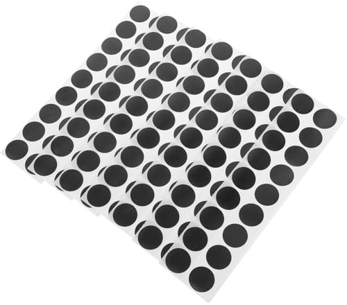 Autocollants Cibles Ronds Noirs 50 Feuilles 900 Pièces Papier