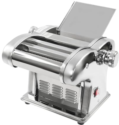 Macchina per la pasta elettrica a 3 lame in acciaio inox, 135 W, macchina per la pasta, con 8 livelli di spessore, per fare spaghetti, lasagne, ravioli