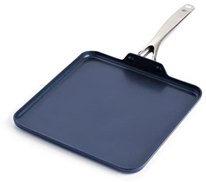 Blue Diamond CC001599-001 Cookware Griddle Pan, Ceramic Diamond Infused PFAS-Free Nonstick
