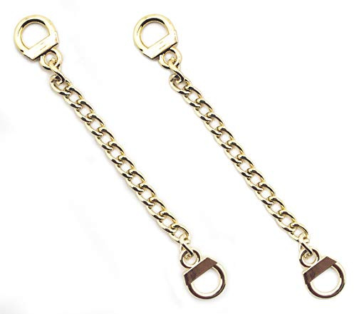 HAND® Set aus 2 Metallic-Kleiderbügeln aus Metall in Metallic-Qualität zum Aufhängen von Kettenösen - 8,5 cm lang