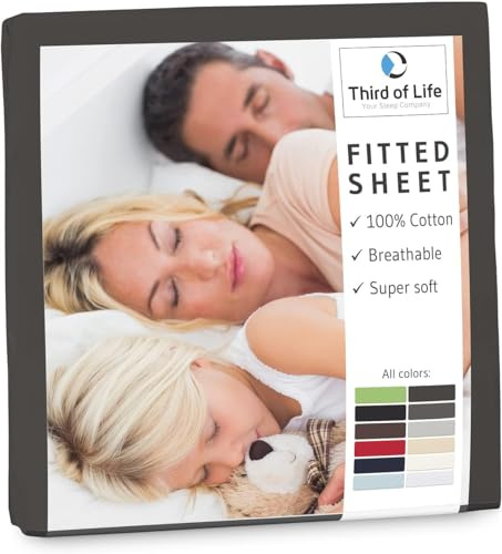 Spannbettlaken 90x200 anthrazit, 100% Baumwolle, Extra weich und fusselfrei | Bettlaken ALBA - Designed in Germany, Atmungsaktiv und elastisch, langlebiger Jersey-Bettbezug 90 x 200 cm, 60° waschbar
