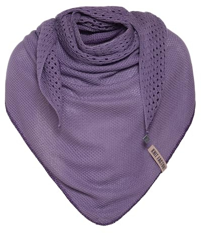 Knit Factory - April Trekantssjal - Violet - 190x85 cm