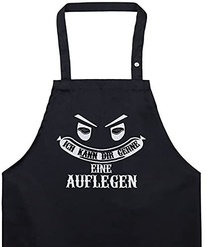 EXPRESS-STICKEREI Schürze Griller Lustig - mit Spruch lustige Kochschürze Grillschürze für Damen/Männer mit Gestickter Spruch Verstellbare Latzschürze Küchenschürze Geschenk Grillfan BBQ Vatertag