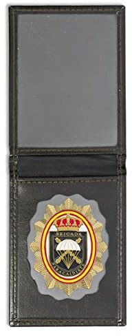 ECOMMUR Cartera + Placa BRIPAC | Cartera de Polipiel identificativa con Chapa/Insignia para decoración, coleccionismo y atrezzo…