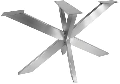 Natural Goods Berlin 1x Tisch-Gestell Spider | Schwerlast Tisch-Beine aus Metall (Edel-Stahl) | Einfache Montage | Tisch-Kufen für DIY-Projekte wie Schreibtisch & Esstisch | Tisch-Füße 71x68x120 cm