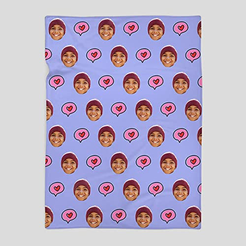 ZHONGZHI Personalisierte Hundedecke, personalisierte Decken mit Fotos, individuelle Decke gemütlich mit Foto, individuelle Überwurfdecke mit Foto, individuelle Haustiergesichtsdecke (150 x 220 cm)