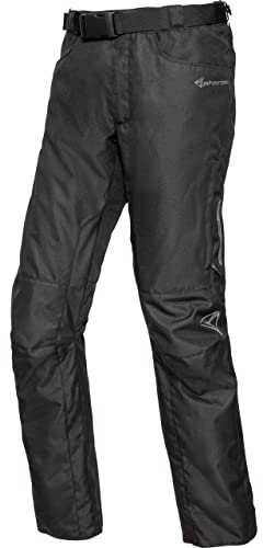 Pharao Sitka WP Textilhose wasserdichte Motorradhose mit Protektoren aus 100% recycelter Rohware schwarz XL