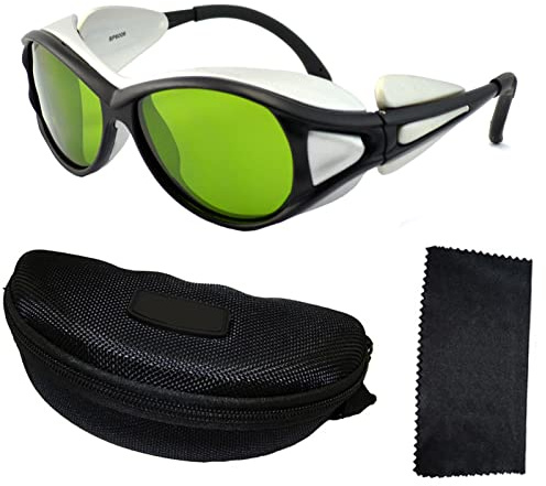 maoxiaoge Laser schutzbrille Brille OD6+, Augenschutz speziell für 1064 nm | 190-450nm 800-1100nm, VLT 65%, Für Lasermarkieren Lasergravur Schneiden Laserschneiden UV IPL Laser Faserlaser Diodenlaser