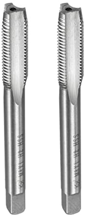 PATIKIL M8 x 1 Filetto Fresatura Maschi 2 Pezzi H2 Acciaio ad Alta Velocità 3 Scanalature Dritte non Rivestito per Filettatura Maschiatura Strumento Fai Da Te Riparazioni Meccaniche