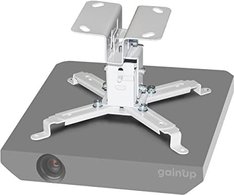 GAINUP Supporto da Soffitto per Videoproiettore Slim | Staffa Proiezione Universale Fissa da 15cm per Proiettore | Accessori Videoproiezione