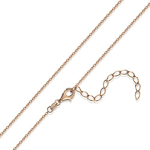 Feine Ankerkette Silber 925 verstellbar - 1,2mm Halskette für Damen | Zarte Silberkette aus hautfreundlichem 925 Sterling Silber für Frauen und Mädchen in 42-47cm von MATERIA by Matthias Wagner