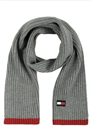 Tommy Hilfiger Herren Knit Scarf Schal, Meliert, Grau, Einheitsgröße