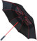 COLLAR AND CUFFS LONDON 60MPH XL Large Windproof Strong Umbrella - StormDefender Big Golf Umbrella - Best for Vented Canopy - Fiberglass - Rainproof Auto Open - Non Slip Handle - Black with Red Ribs