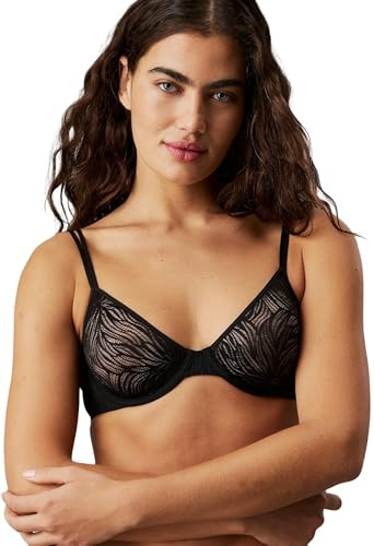 Calvin Klein Donna Reggiseno a Mezza Coppa Unlined Elasticizzato, Nero (Black), 3A
