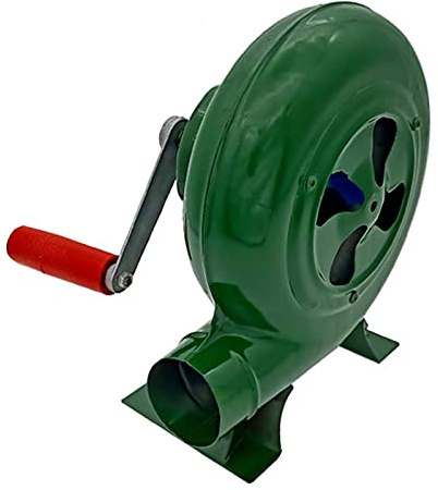 PRABUY Manivela Herrero Forja Ventilador Manual Ventilador Manual Ventilador para Camping/Picnico/Exterior, Gran Parrilla Accesorios Regalo, 350W