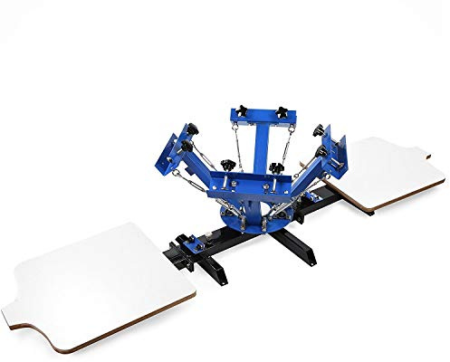 SDKEHUI Silk Screen Printing Machine 4 Colore 2 Stazione Screen Printing Machine Stampa Serigrafica Macchina da Stampa T-Shirt Removibile