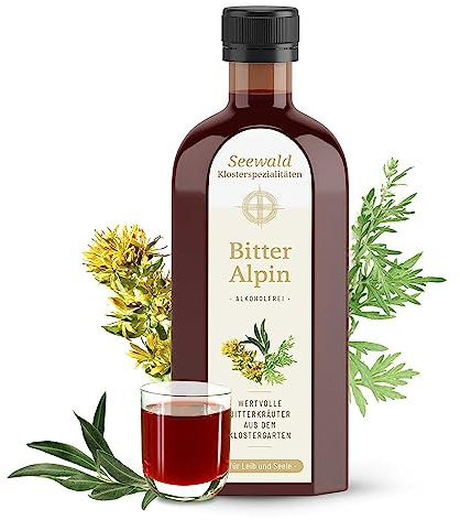 SEEWALD Klosterspezialitäten Bitter Alpin (250ml) – Bitterkräuter-Extrakt, Unterstützung von Verdauung und Stoffwechsel, alkoholfrei