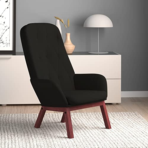 ZQQLVOO Lesestuhl Fernsehsessel Gemütlicher Sessel Lounge Cocktailsessel Relaxsessel Schwarz Samt Geeignet für Wohnzimmer Schlafzimmer Esszimmer